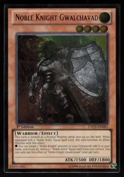 Noble Knight Gwalchavad (UTR) LTGY-EN081 Ultimate Rare 1st Edition Yu-Gi-Oh - Image 1