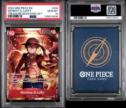 One Piece Monkey D. Luffy ST10-006 Treasure Booster Set Promo PSA 10 - Image 1