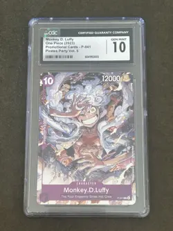 2023 ONE PIECE MONKEY D. LUFFY PIRATE PARTY VOL. 5 CGC 10 Promo P-041 PSA 10 - Image 1