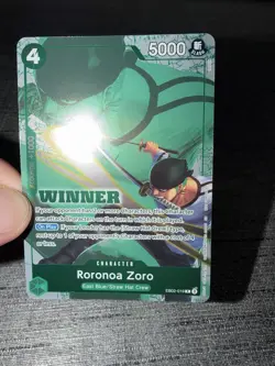 Carte One Piece Roronoa Zoro EB02-019 Promo WINNER Foil English Card - Image 3