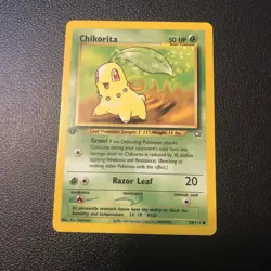Chikorita 54/111 Neo Genesis First Edition 1st Pokemon Card In Mint/nm Condition - Image 1
