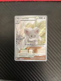Pokemon TCG Cinccino 153/086 Full Art Holo Black Bolt Rare Illustration Card NM - Image 1