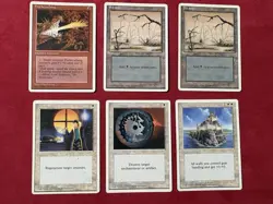 2 Swamp And 4 Card’s LP-HP - 4th Edition Magic The Gathering MTG Vintage 90’s - Image 1
