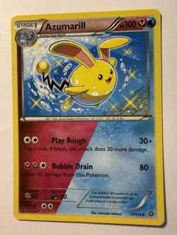Azumarill 77/114 Uncommon XY - Steam Siege Pokemon Card - Image 1