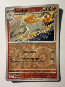 Rapidash 027/162 Reverse Holo Pokemon Card TEF Temporal Forces - Image 1
