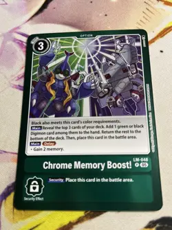 Chrome Memory Boost! LM-048 Promo LM-06 Billion Bullet Digimon Card Game - Image 1