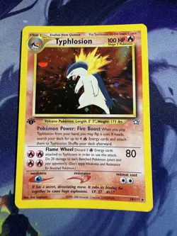 Typhlosion 18/111 1st Edition Holo Rare Neo Genesis Pokemon Card WOTC 2000 LP+ - Image 1