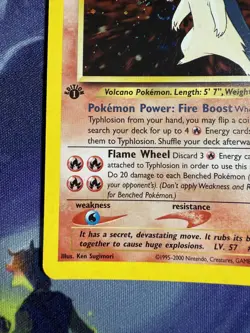 Typhlosion 18/111 1st Edition Holo Rare Neo Genesis Pokemon Card WOTC 2000 LP+ - Image 3