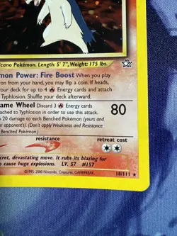 Typhlosion 18/111 1st Edition Holo Rare Neo Genesis Pokemon Card WOTC 2000 LP+ - Image 4