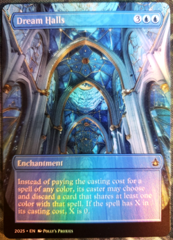 Dream Halls FOIL Proxy Playtest Card with Custom Art Design - Image 1