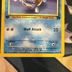 Pokemon Card - Squirtle Team Rocket 68/82 Common 1st Edition - Image 5