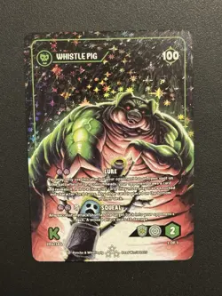 Dead World TCG Whistle Pig 204/184 SR Borderless Holo Card Kickstarter 2025 - Image 1
