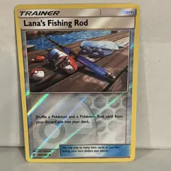 Pokemon Card Lana's Fishing Rod Cosmic Eclipse Reverse Holo 195/236 Near Mint - Image 1