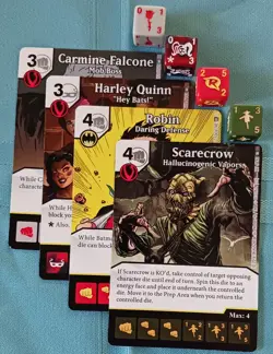 Dice Masters - World's Finest - 4 rare cards lot #1 - Harley Quinn, Scarecrow - Image 1