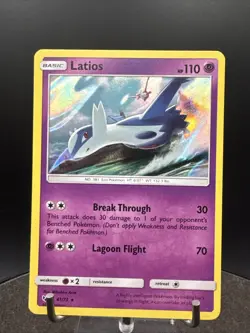 Latios 41/73 Holo Rare Shining Legends Pokemon Card - Image 3