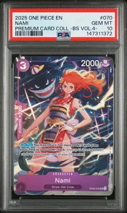 2025 ONE PIECE PREMIUM CARD COLLECTION BEST SELECTION VOL.4 - #070 NAMI PSA 10 - Image 1