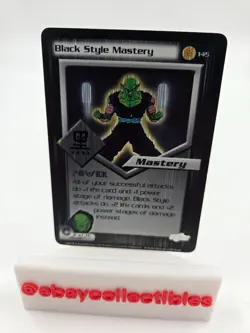 DBZ Dragon Ball Z FOIL Black Style Mastery 145 CCG Unlimited Trunks Saga Card - Image 1