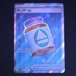 Pokemon TCG N's PP Up Trainer-Item Full Art Holo Card 262/217 Rare - Image 1