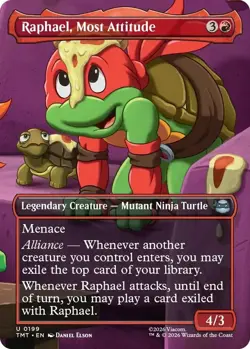 Raphael Most Attitude - FOIL Borderless - Teenage Mutant Ninja Turtles - MtG- NM - Image 1