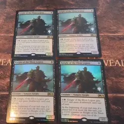 4x Knight of the Ebon Legion Mtg M20 Foil Promo LP - Image 1