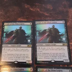 4x Knight of the Ebon Legion Mtg M20 Foil Promo LP - Image 2