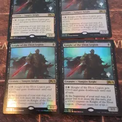 4x Knight of the Ebon Legion Mtg M20 Foil Promo LP - Image 3