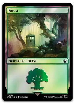 Forest (1164) (Surge Foil) #1164 (NM) Doctor Who WHO Magic MTG - Image 1