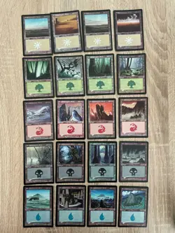 MTG 20X JAPANESE FOIL 7TH EDITION BASIC LANDS SET~FOREST PLAINS ISLAND SWAMP MOU - Image 1