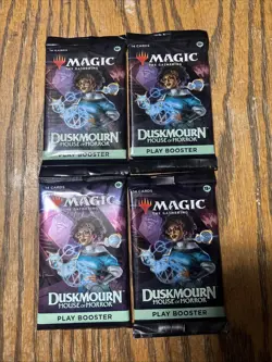 MtG - Duskmourn - Lot Of 4 House Of Horror Play Booster Packs - Image 1