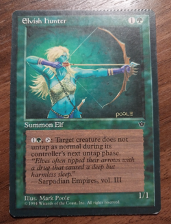 Elvish Hunter *CRIMP* HOT FEMALE MARK POOLE VERSION - Fallen Empires - RARE ITEM - Image 1