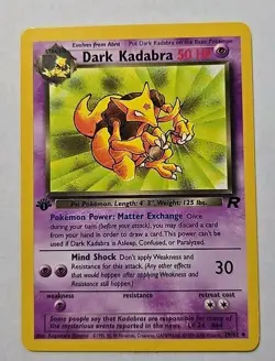 Pokemon Dark Kadabra # 39/82 1st Edition Mint Team Rocket Non-Holo - Image 1