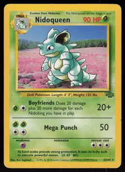 Nidoqueen 23/64 Rare Jungle Unlimited Pokemon - Image 1