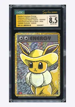 Pokemon CGC8.5 AUTO10 Double Colorless Energy YUKINA SUZUKI 2023 032/032 CLL JPN - Image 1