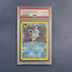Pokemon Team Rocket Dark Blastoise 1st Edition Swirl Holo #3/82 PSA 8 2000 - Image 1