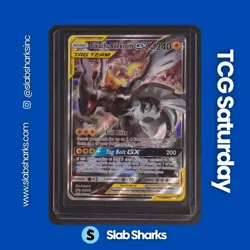 2016 POKEMON SM BLACK STAR PROMO TAG TEAM TINS #SM168 PIKACHU & ZEKROM TAG TEAM - Image 1