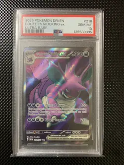Team Rocket's Nidoking EX Pokemon Destined Rivals #216 GEM MT PSA 10 - Image 1