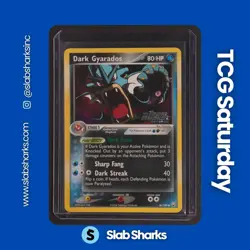 2004 POKEMON EX TEAM ROCKET RETURNS #36/109 DARK GYARADOS REVERSE HOLO STAMPED - Image 1