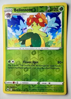 Reverse Holo Bellossom 003/159 Rare Crown Zenith Pokemon TCG - Image 1