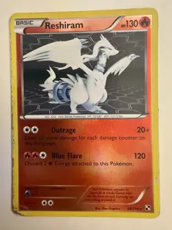 Reshiram - 26/114 - Holo Rare HP, English Pokemon Black and White - Image 1