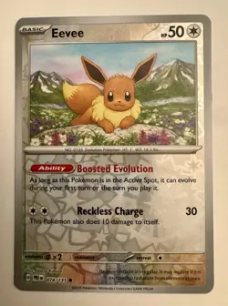 Eevee - 074/131 - Common Reverse Holo - Prismatic Evolutions - Pokemon TCG - Image 1