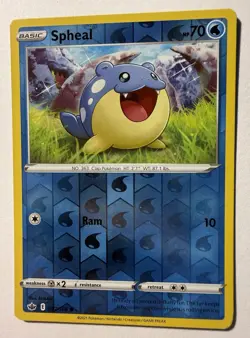 SPHEAL 037/198 CHILLING REIGN POKEMON (REVERSE HOLO, LP) - Image 1