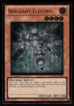 Sergeant Electro (UTR) PHSW-EN090 PHSW Ultimate Rare 1st Edition Yu-Gi-Oh - Image 1