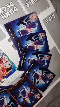 One Piece Red Bull Don Set, Promo Luffy, Sticker, and Paper Mat - Image 2