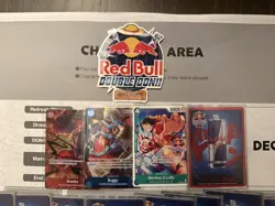 Red Bull x One Piece – Double Don!! Set (10 Foil Red Bull Don + Luffy Promo) 🔥! - Image 2