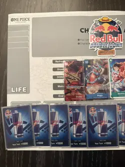 Red Bull x One Piece – Double Don!! Set (10 Foil Red Bull Don + Luffy Promo) 🔥! - Image 4