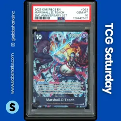 2025 ONE PIECE ENGLISH VERSION 2ND ANNIVERSARY SET #093 MARSHALL D. TEACH PSA 10 - Image 1