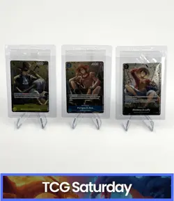 ONE PIECE TIN PACK 02 SABO PORTGAS.D.ACE MONKEYD.LUFFY SEALED PROMO SET LOT OF 3 - Image 1