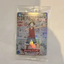 Bandai One Piece CCG Monkey.D.Luffy Promo Full Art Holo US Voyage 2026 - Image 1