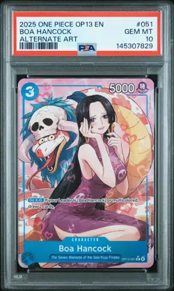 2025 ONE PIECE OP13-CARRYING ON HIS WILL ALTERNATE ART #051 BOA HANCOCK PSA 10 - Image 1