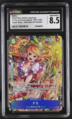 CGC 8.5 NM/MT+ Japanese One Piece 2025 NAMI OP11-054 Alternate Art NR4 - Image 1